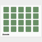 Sticker Carré Sauge foncée (couleur solide) (Feuille)