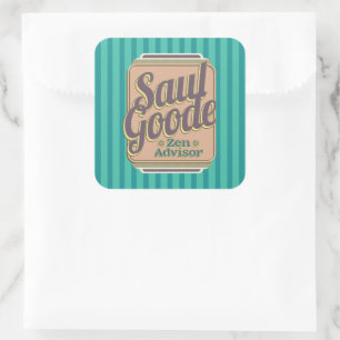 Sticker Carré Saul Goode Zen Advisor Aqua Stripes BG
