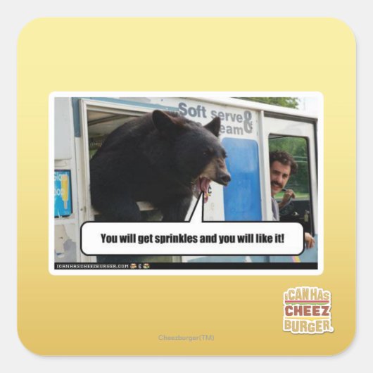 Sticker Carré Saupoudrer (Devant)