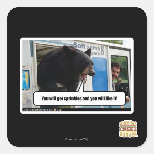 Sticker Carré Saupoudrer (Devant)