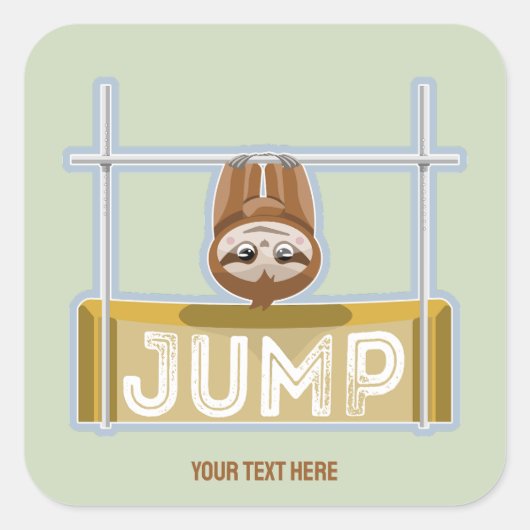 Sticker Carré Saut de la fente haute (Devant)