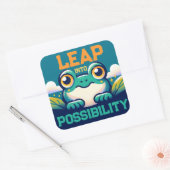 Sticker Carré Sauter dans la possibilité (Enveloppe)
