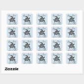 Sticker Carré Sauter une paille Sauver une tortue Plastic Mer li (Feuille)