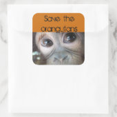 Sticker Carré Sauver les Orangutans (Sac)