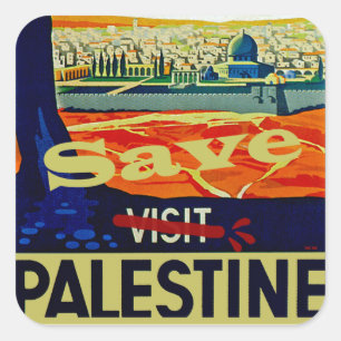 Sticker Carré Sauvez la Palestine