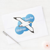 Sticker Carré Sauvez l'albatros (le vol) (Enveloppe)