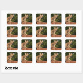 Sticker Carré Savannah Cat (Feuille)