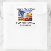Sticker Carré Save America - Support Small Business (Sac)