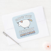 Sticker Carré Save The Chubby Unicorns (Enveloppe)