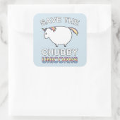 Sticker Carré Save The Chubby Unicorns (Sac)
