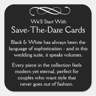Sticker Carré Save the Date Cards