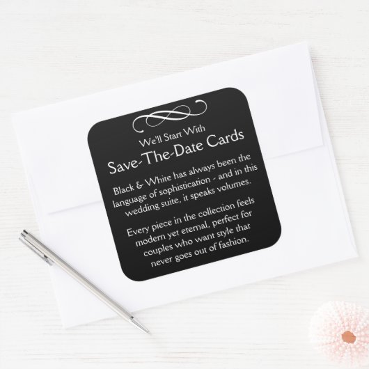 Sticker Carré Save the Date Cards (Enveloppe)