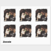 Sticker Carré Save the Date | Unique Photo Template Wedding (Feuille)