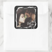 Sticker Carré Save the Date | Unique Photo Template Wedding (Sac)