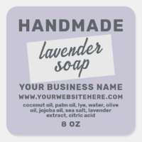 Savon de lavande moderne fait main violet