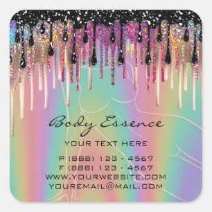 Sticker Carré Savon de soin de corps cosmétique de boutique holo
