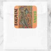 STICKER CARRÉ SAXOPHONE SATIVA (Sac)