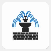 Sticker Carré SCA Fontaine dans Sable Populace Badge (Devant)