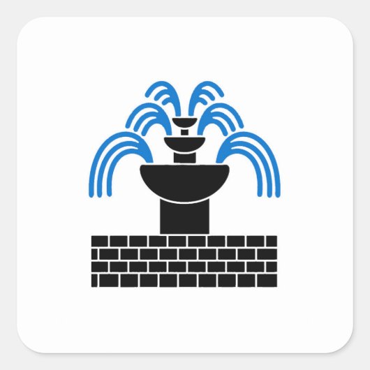 Sticker Carré SCA Fontaine dans Sable Populace Badge (Devant)