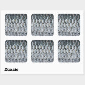 Sticker Carré Scales Saumons brillantes (Feuille)