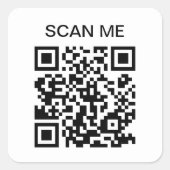 Sticker Carré scannable de code QR Scan Me (Devant)
