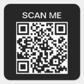 Sticker Carré scannable de code QR Scan Me (Devant)