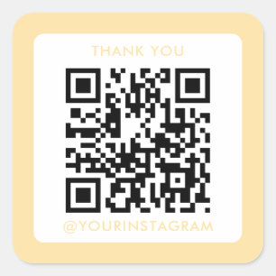 Sticker Carré scanner moderne merci marketing code qr