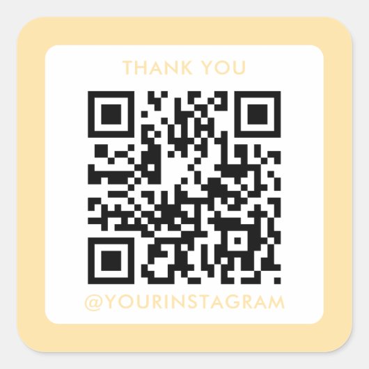 Sticker Carré scanner moderne merci marketing code qr (Devant)