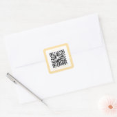 Sticker Carré scanner moderne merci marketing code qr (Enveloppe)