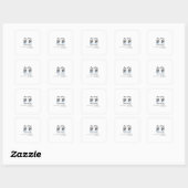 Sticker Carré Scanner pour payer le code q r paypal venmo ajoute (Feuille)