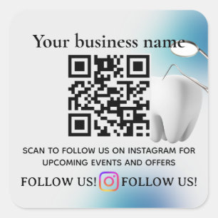 Sticker Carré Scanner pour suivre le code QR   Suivre sur Instag