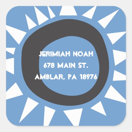 Sticker Carré Sceau d'autocollant Western Wall Israël ReturnAddr (Devant)