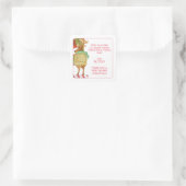 Sticker Carré Sceau d'enveloppe à petite adresse BLITZEN REINDEE (Sac)