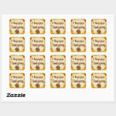 Sticker Carré Sceau d'enveloppe de bon thanksgiving (Feuille)