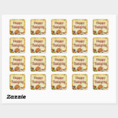 Sticker Carré Sceau d'enveloppe de bon thanksgiving (Feuille)