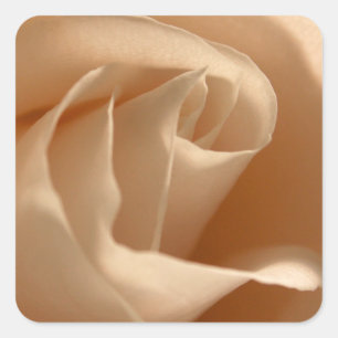 Sticker Carré Sceau d'enveloppe de Mariage de couleur crème rust