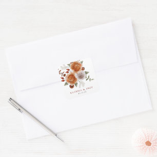Sticker Carré Sceau d'enveloppe faire-part de mariage
