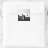 Sticker Carré Sceau d'enveloppe juste marié pour les annonces Ph (Sac)