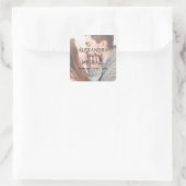 Sticker Carré Sceau d'enveloppe Mariage photo transparent élégan (Sac)