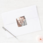 Sticker Carré Sceau d'enveloppe Mariage photo transparent élégan (Enveloppe)