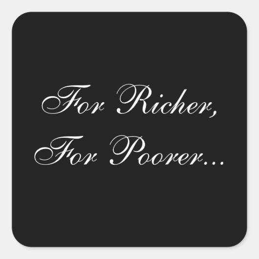 Sticker Carré Sceau d'invitation de la promesse mariage (Devant)