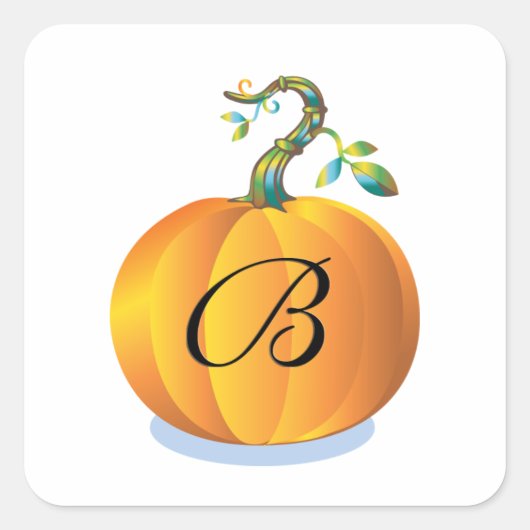 Sticker Carré Sceau d'invitation mariage de automne (Devant)