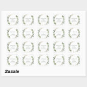 Sticker Carré Sceau mariage Eucalyptus Vert Succulent (Feuille)