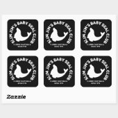 Sticker Carré Sceau pour bébés (Feuille)
