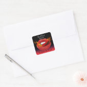 Sticker Carré Sceau rouge Hot Bachelorette Bash (Enveloppe)