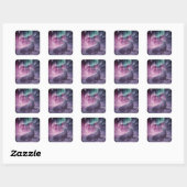 Sticker Carré Sceau solitaire triste (Feuille)