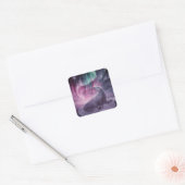 Sticker Carré Sceau solitaire triste (Enveloppe)