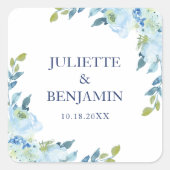 Sticker Carré Sceaux d'enveloppe pour invitation de mariage Juli (Devant)
