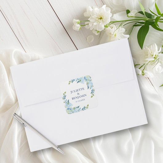 Sticker Carré Sceaux d'enveloppe pour invitation de mariage Juli