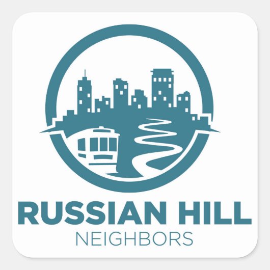 Sticker Carré Scellé avec fierté de quartier ! (Devant)